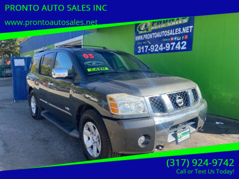 2005 Nissan Armada for sale at PRONTO AUTO SALES INC in Indianapolis IN