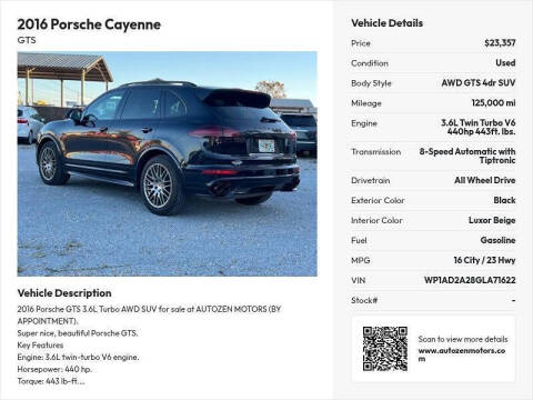 2016 Porsche Cayenne GTS