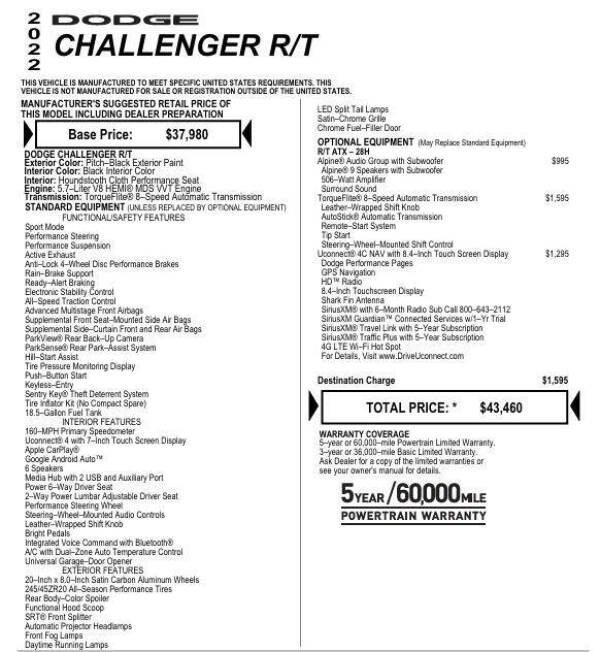 2022 Dodge Challenger R/T