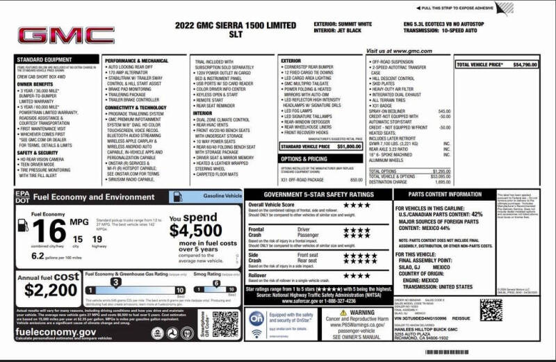 2022 GMC Sierra 1500 Limited