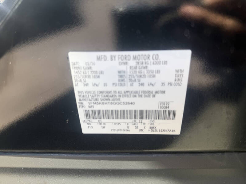 2016 Ford Explorer Platinum
