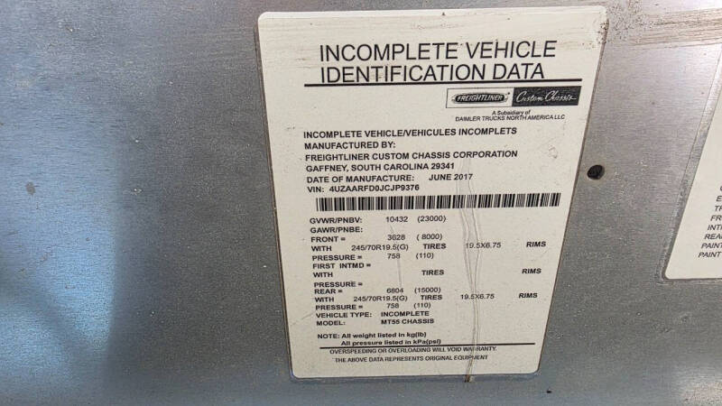 2018 Freightliner MT55 Chassis