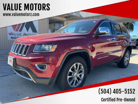 2015 Jeep Grand Cherokee for sale at VALUE MOTORS in Kenner LA