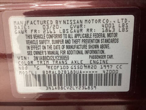 2020 Nissan Sentra SV