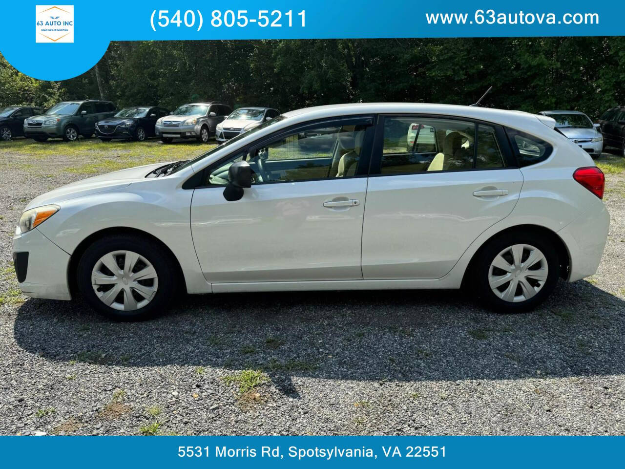 2013 Subaru Impreza for sale at 63 Auto Inc in Spotsylvania, VA