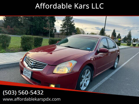 2008 Nissan Maxima for sale at Affordable Kars LLC in Portland OR