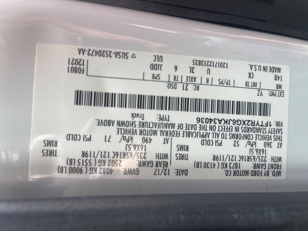 2018 FORD Transit Van - $26,900