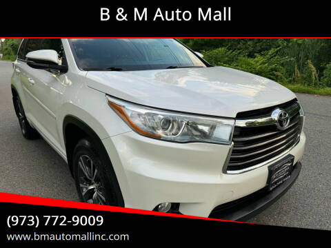 2016 Toyota Highlander for sale at B & M Auto Mall in Clifton NJ