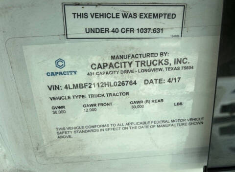2017 Capacity TJ5000