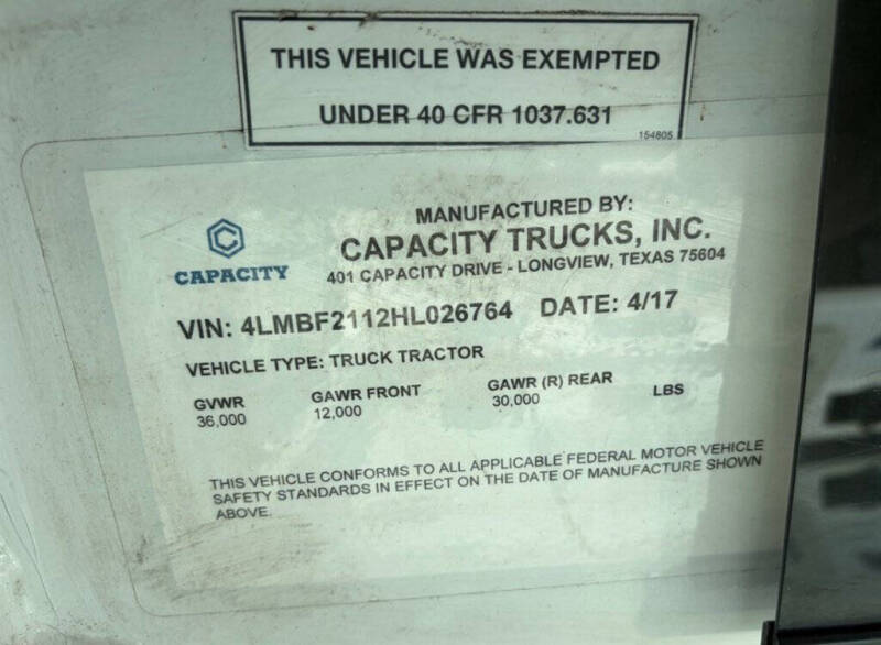 2017 Capacity TJ5000