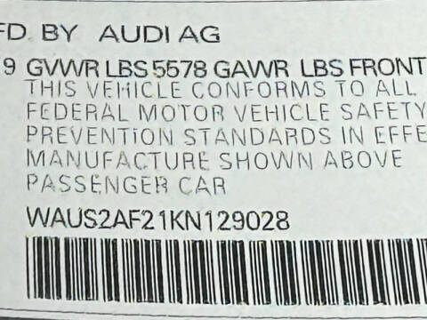 2019 Audi A7 quattro Prestige 55 TFSI