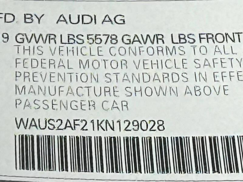 2019 Audi A7 quattro Prestige 55 TFSI