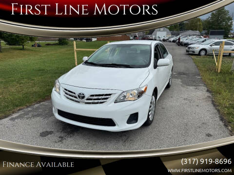 2013 Toyota Corolla for sale at First Line Motors in Jamestown IN