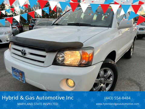 2005 Toyota Highlander for sale at Hybrid & Gas Automotive Inc in Aberdeen MD