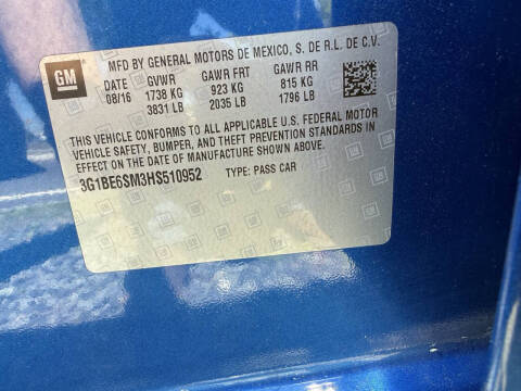2017 Chevrolet Cruze LT Auto