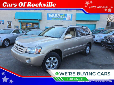 2006 Toyota Highlander for sale at Cars Of Rockville in Rockville MD