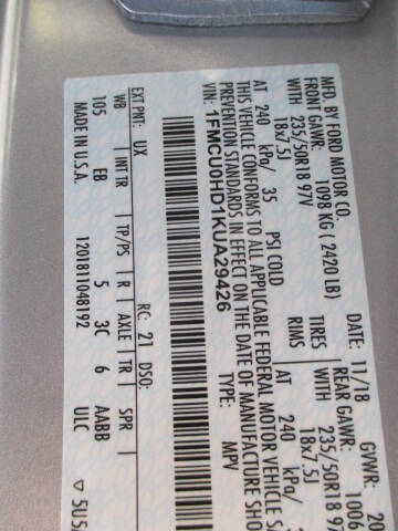 2019 Ford Escape SEL