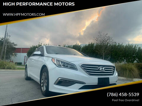 2015 Hyundai Sonata for sale at HIGH PERFORMANCE MOTORS in Hollywood FL
