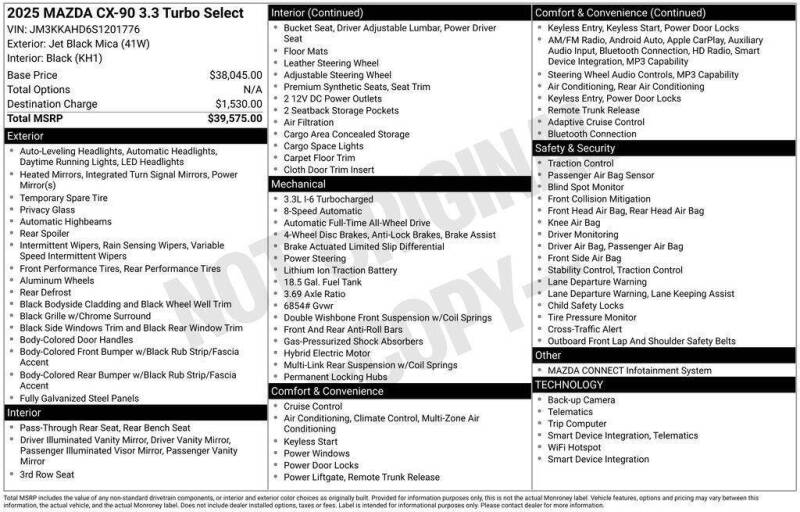 2025 Mazda CX-90 3.3 Turbo Select