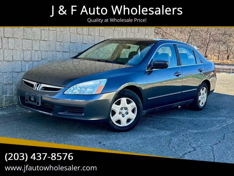 2007 Honda Accord for sale at J & F Auto Wholesalers in Waterbury CT