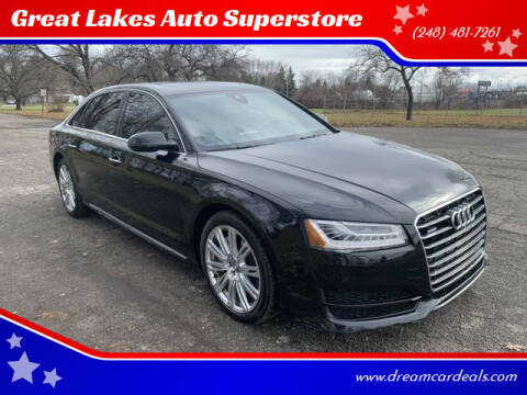 2016 Audi A8 L for sale at Great Lakes Auto Superstore in Waterford Township MI
