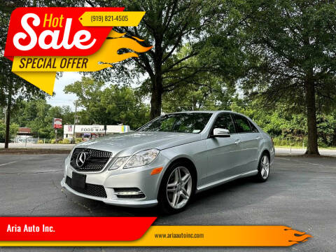 2013 Mercedes-Benz E-Class for sale at Aria Auto Inc. - Drive 1 Auto Sales in Wake Forest NC