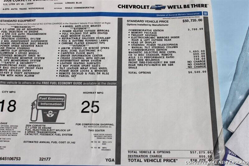 2004 Chevrolet Corvette 50
