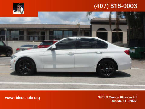 2016 BMW 3 Series for sale at Ride On Auto in Orlando FL