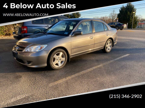 2004 Honda Civic for sale at 4 Below Auto Sales in Willow Grove PA