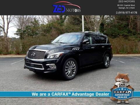 2015 Infiniti QX80 for sale at Zed Motors in Raleigh NC