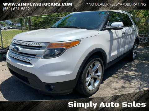 2014 Ford Explorer for sale at Simply Auto Sales in Palm Beach Gardens FL