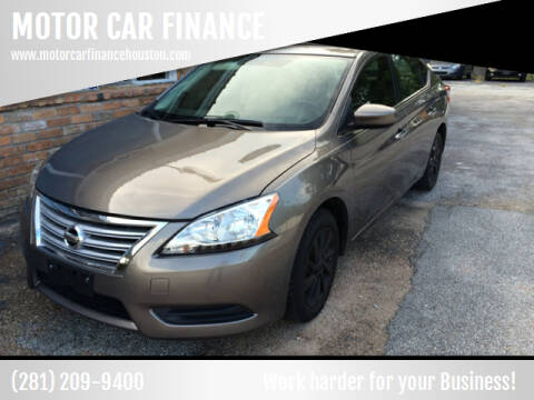 2015 Nissan Sentra for sale at MOTOR CAR FINANCE in Houston TX