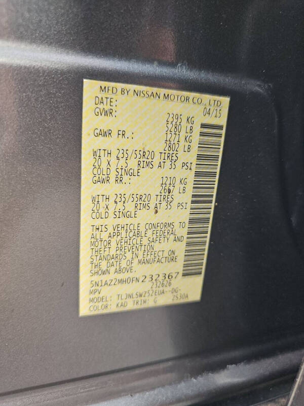 2015 Nissan Murano Platinum