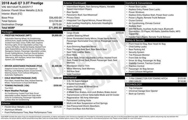 2018 Audi Q7 Prestige's photo