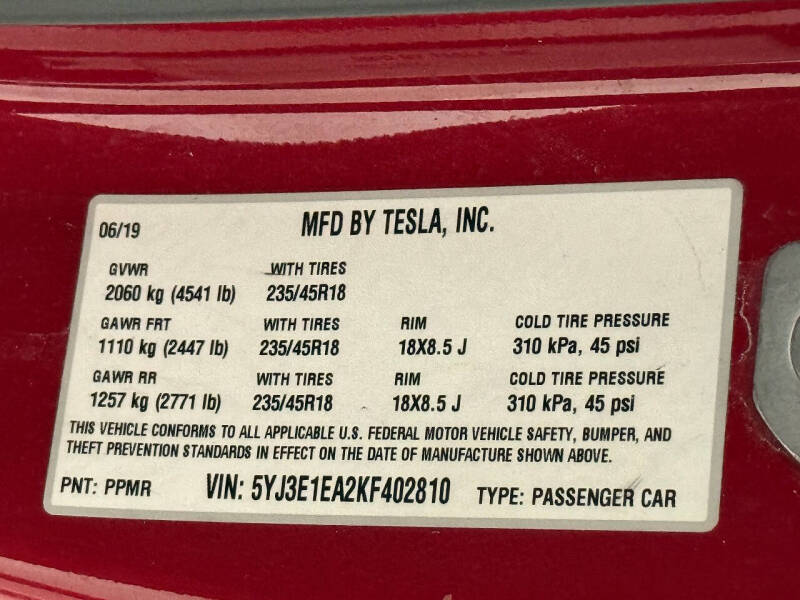 2019 Tesla Model 3 Base photo 90