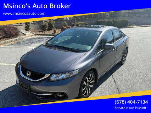 2015 Honda Civic for sale at Msinco's Auto Broker in Snellville GA