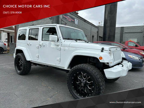 2017 Jeep Wrangler Unlimited for sale at CHOICE MOTOR CARS INC in Philadelphia PA