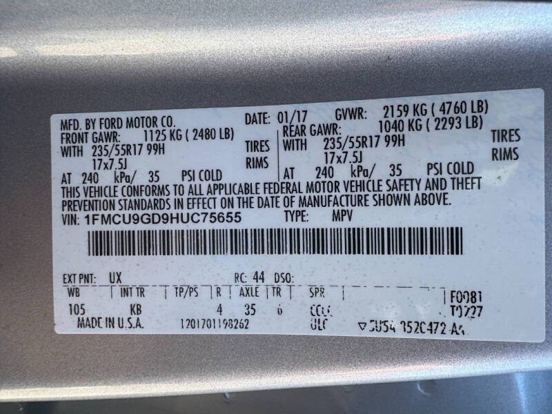 2017 Ford Escape SE