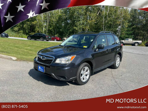 2015 Subaru Forester for sale at MD Motors LLC in Williston VT