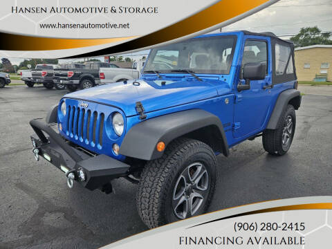 2015 Jeep Wrangler for sale at Hansen Automotive & Storage in Escanaba MI