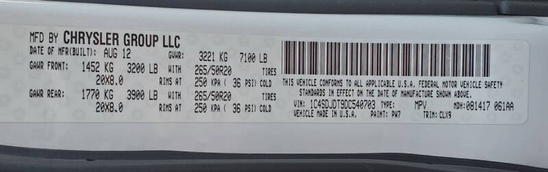 2013 Dodge Durango Crew