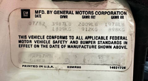 1982 Chevrolet Camaro Z28