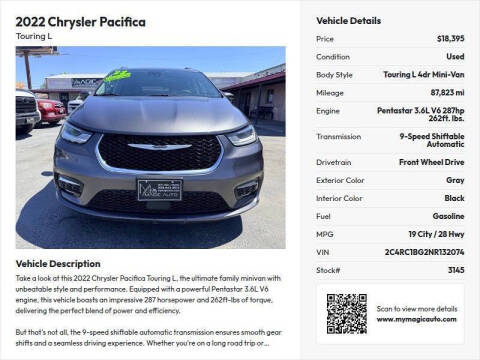 2022 Chrysler Pacifica Touring L