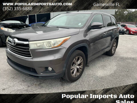 2015 Toyota Highlander for sale at Popular Imports Auto Sales in Gainesville FL