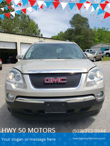 2009 GMC Acadia for sale at HWY 50 MOTORS in Garner NC