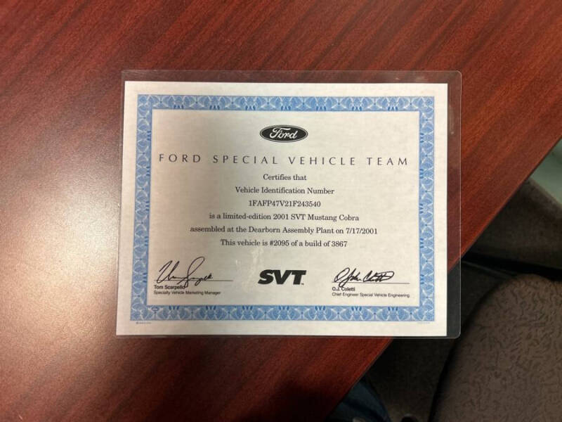 2001 Ford Mustang SVT Cobra