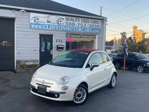 2012 FIAT 500c for sale at Clinton MotorCars in Shrewsbury MA