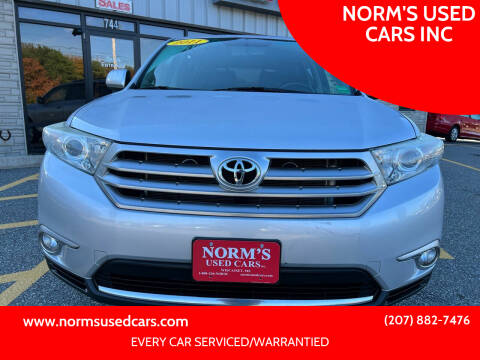 2011 Toyota Highlander for sale at NORM'S USED CARS INC in Wiscasset ME