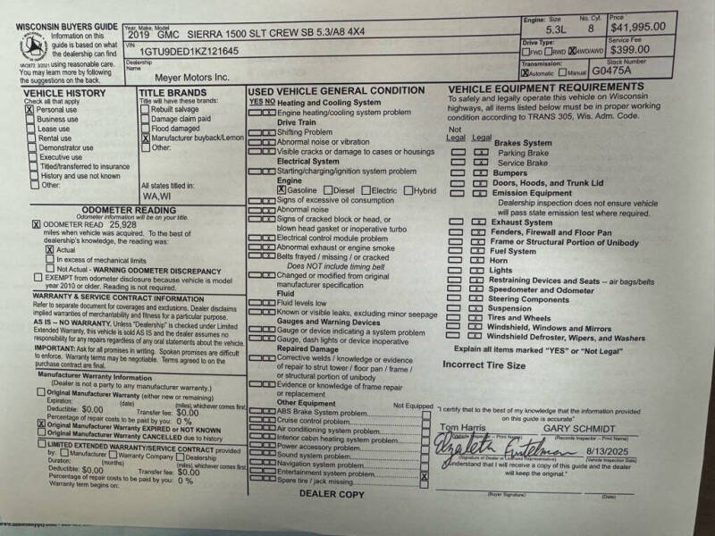 2019 GMC Sierra 1500