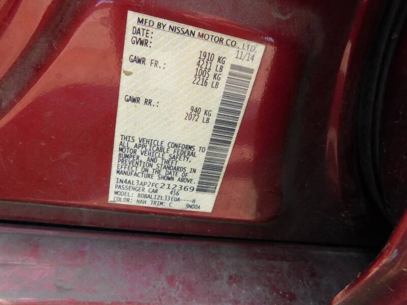 2015 Nissan Altima 2.5 SV
